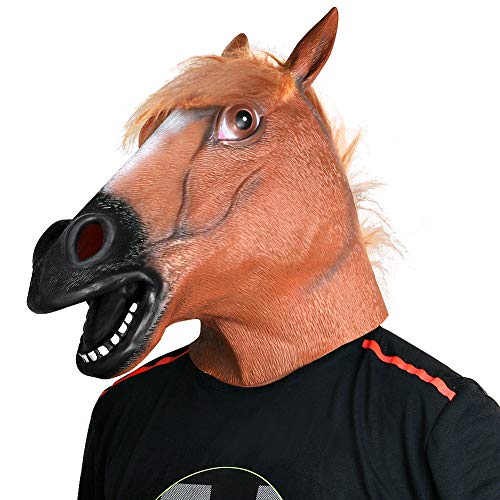 ACBAGI Pferdemasken Pferdekopfmasken Tierkopfmaske Halloween Masken Latexmasken Gummimasken für Halloween Karneval Party Kostüm ACBAGI Pferdemasken Pferdekopfmasken Tierkopfmaske Halloween Masken Latexmasken Gummimasken für Halloween Karneval Party Kostüm von ACBAGI