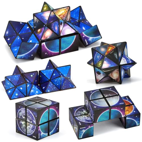 Star Sky Planet Infinity Cube 2-in-1-Set – 3D-Zauberwürfel, Geschenke für 6, 7, 8, 9 Jahre alte Jungen, Spielzeug für 8, 9, 10, 11, 12 Jahre alte Jungen (Star Cube) von ACCXFEK