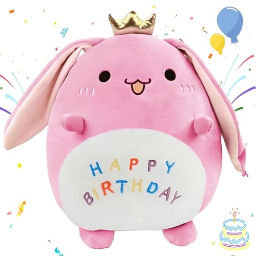 ACCZ Happy Birthday Plüschtier, 40cm Rosa Hase Kuscheltier Geburtstag Geschenke für Mädchen Kinder, Kaninchen Plüschtier Stofftier, Cartoon Plüschkissen Plüsch Spielzeug Geburtstag Mädchen Geschenke ACCZ Happy Birthday Plüschtier, 40cm Rosa Hase Kuscheltier Geburtstag Geschenke für Mädchen Kinder, Kaninchen Plüschtier Stofftier, Cartoon Plüschkissen Plüsch Spielzeug Geburtstag Mädchen Geschenke von ACCZ