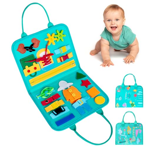 ACDAY Busy Board ab 1 2 3 Jahre, Montessori Spielzeug für Kleinkinder Basics Activity Board Buch Baby Quiet Book Educational Reise Spielzeug Vorschule Learning Leben Sensory Board ACDAY Busy Board ab 1 2 3 Jahre, Montessori Spielzeug für Kleinkinder Basics Activity Board Buch Baby Quiet Book Educational Reise Spielzeug Vorschule Learning Leben Sensory Board von ACDAY