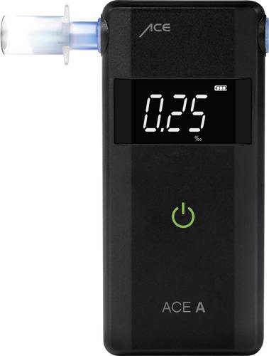 ACE A Alkoholtester Schwarz 0 bis 4 ‰ Verschiedene Einheiten anzeigbar, Alarm, inkl. Display, Coun von ACE