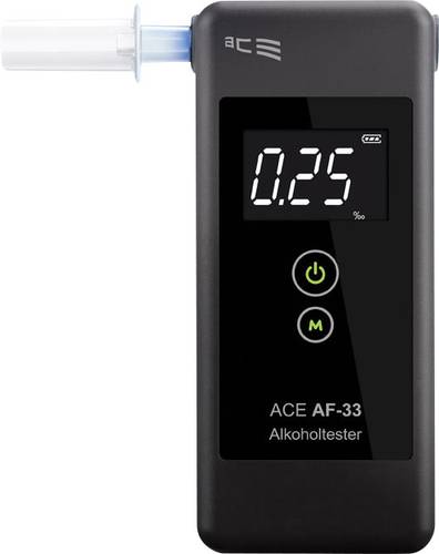 ACE AF-33 Alkoholtester Dunkelgrau 0.00 bis 5.00 ‰ inkl. Display von ACE