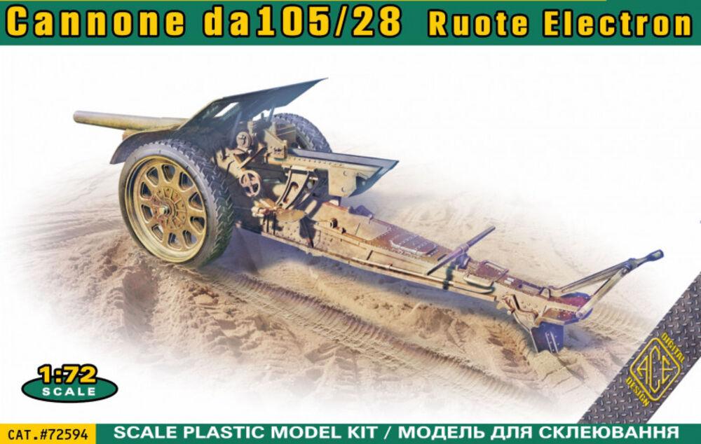 Italian 105/28 field cannon with rubberized wheels Italian 105/28 field cannon with rubberized wheels von ACE