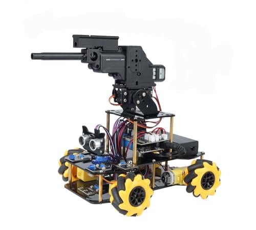ACEBOTT Explorer Series QD001, Intelligentes Roboter-Auto-Set, ESP32, Multi-Modus-Steuerung mit Linienverfolgung und Hindernisvermeidung, 4 Rollen (QD005 Water Ball Launcher Car) von ACEBOTT
