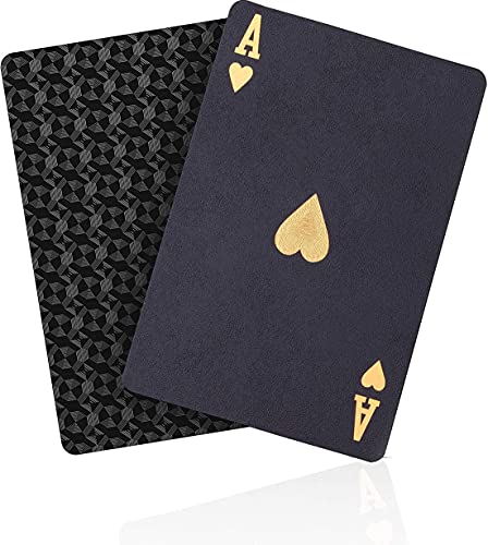 ACELION Plastikspielkarten, Kartenspiel, wasserdichte Spielkarten Pokerkarten für das Geschenkpartyspiel (Black Diamond) von ACELION