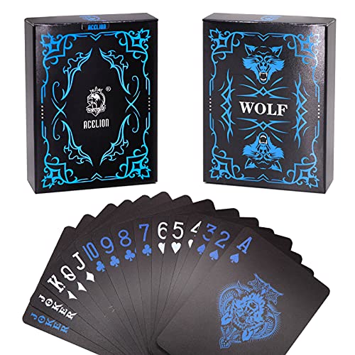 ACELION wasserdichte Spielkarten, Plastik Pokerkarten, Poker Karten Set, Playing Cards (Wolf) ACELION wasserdichte Spielkarten, Plastik Pokerkarten, Poker Karten Set, Playing Cards (Wolf) von ACELION