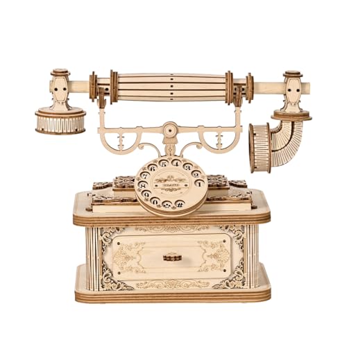 ACESOME 3D Holzpuzzle Erwachsene, Retro-Telefon Modellbausatz Holzmodelle Bausätze, 136 Teile Bastelsets Geschenk für Erwachsene und Teenager, DIY Weihnachtsgeburtstagsgeschenke von ACESOME ㅤ