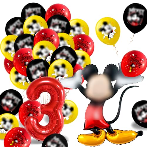 Geburtstagsdeko 3 jahre, 38 Stück Micke Luftballons, Micke Geburtstagsdeko, Micke Geburtstag Ballon, Ballon Dekoration, Geeignet für Kindergeburtstage und Mottoparty Dekorationen Geburtstagsdeko 3 jahre, 38 Stück Micke Luftballons, Micke Geburtstagsdeko, Micke Geburtstag Ballon, Ballon Dekoration, Geeignet für Kindergeburtstage und Mottoparty Dekorationen von ACIRIHO