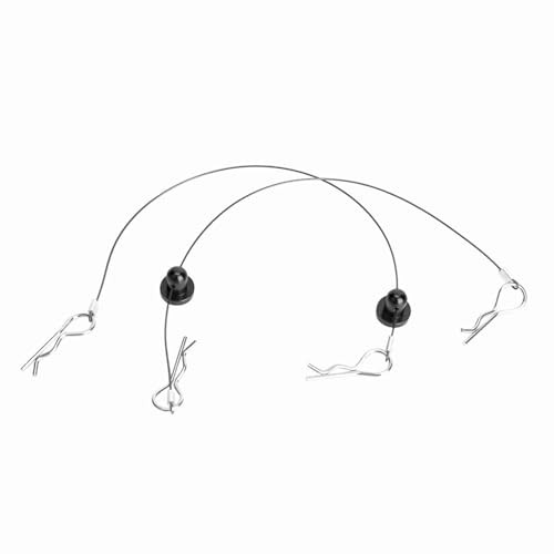 ACOGEDO Anti -Lost -Karosserie -Schale -Draht -Clip mit Schraubenhalter für 1/10 RC -Auto - Hochhärte Metalldrahtklamm - Sicherung für RC -Modelle (Black) von ACOGEDO