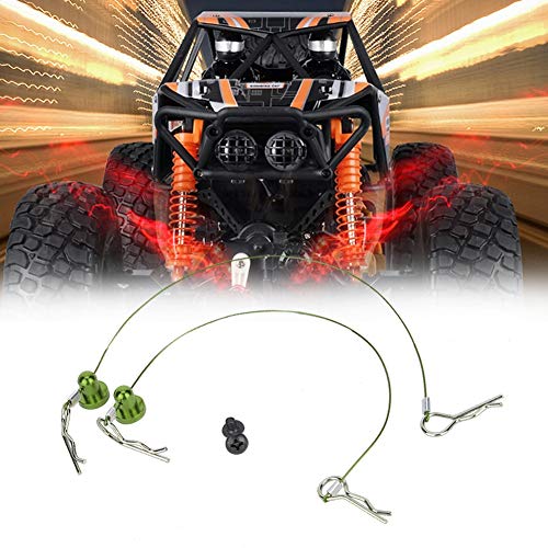 ACOGEDO Anti -verlorene Metall RC -Karosserie Schale Draht Clip Stifte mit Schraubenhalter für HSP Arrma Axial ECX 1/10 RC Modellauto Schwarz (Green) von ACOGEDO