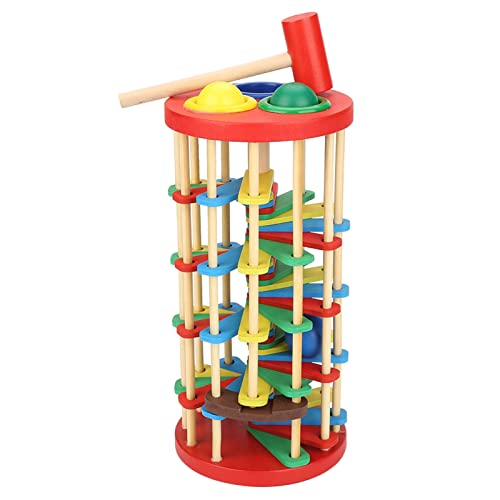 ACOGEDO Buntes Lehrreiches Holzspielzeug - Interaktive Hölzerne Klopfkugelleiter für - Umweltfreundliche Vorschullernspielzeug für die Entwicklung von in der in der ACOGEDO Buntes Lehrreiches Holzspielzeug - Interaktive Hölzerne Klopfkugelleiter für - Umweltfreundliche Vorschullernspielzeug für die Entwicklung von in der in der von ACOGEDO