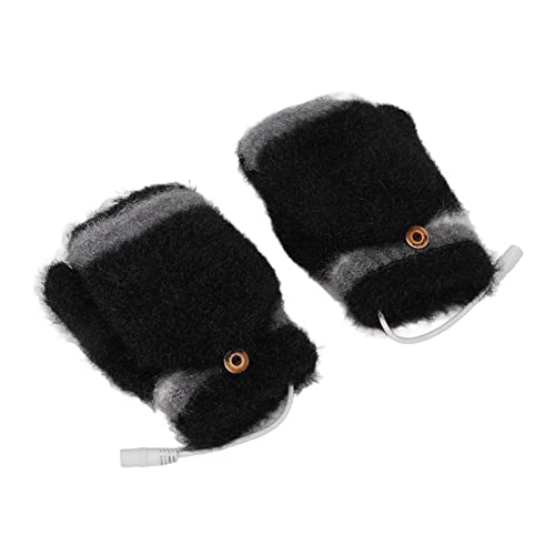 ACOGEDO Elektrische USB -erhitzte Fingerlose mit Doppelter Seitenheizung für Winterwärme, Schwarz, Vielseitig für die Tippen und Aktivitäten Im Freien (BLACK) von ACOGEDO