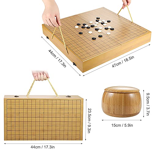 ACOGEDO Go Board Game, Go Game Set Board mit Erhöhtem Holzbrett und Yunzi Stones Mastermind -Spiel für Anfänger und Erfahrene Spieler von ACOGEDO