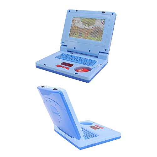 ACOGEDO Lernen Laptop BildungslED -Simulation Computerspielzeug für Kognitive Entwicklung mit Musik und Elektronischen Funktionen - Pink mit Nicht zurückhaltender Maus (Blaue, Nicht einziehbare Maus) von ACOGEDO