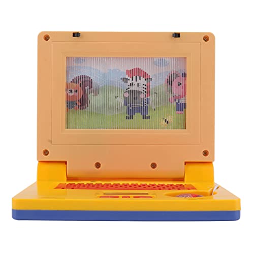 ACOGEDO Lernen Laptop BildungslED -Simulation Computerspielzeug für Kognitive Entwicklung mit Musik und Elektronischen Funktionen - Pink mit Nicht zurückhaltender Maus (Gelbe einziehbare Maus) von ACOGEDO