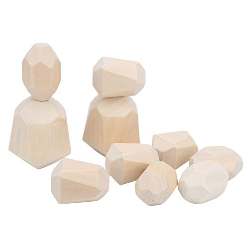 ACOGEDO Stapelblöcke, Stapel von Gesteinen Kleinkind -Stapelspielzeug Stapelspiel Stapelbares Spielzeug Holzstapelspielzeug Balance Stones Stapel -Steine ​​für (Kombination fünf) von ACOGEDO