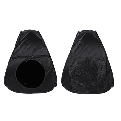 ACOGEDO Tragbares Pop -up -sensorisches Zelt mit Blackout Design für Easy Setup Corner Tent für Kleinkinder Innenplatte in Schwarz, Größe 72x72x88cm von ACOGEDO