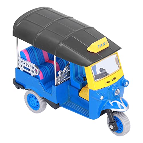 ACOGEDO Ziehen Sie das Thailändische Dreiradauto -Model Spielzeug Zurück - Blue Alloy Simulation Tuk Tuk für Lustiges Bildungsfahrzeug für (Blue) von ACOGEDO