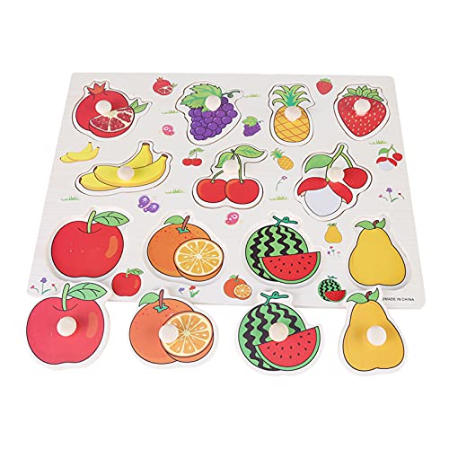 Hölzerner Kognitiver -Puzzle für - Bildungslernprozesäge mit Handgriff - Ansprechendes Obstmuster für Verstärktes Räumliches Denken (A3002 (digital)) (A3006 (Tier)) (A3016 (Obst)) von ACOGEDO