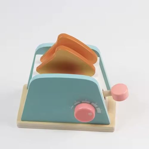 Montessori Holzspielzeug Küchenset ab 2 3 4 5 Jahren – Toaster & Mixer Set mit Zubehör – Rollenspielzeug aus Holz für Kinder – Lernspielzeug für Fantasie & Entwicklung | (ToySet-ToasterSet) von ACOOLTOY