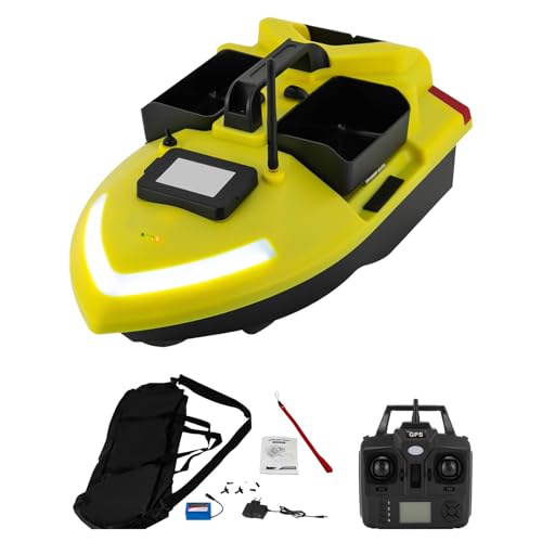 ACROSSPART 500M Futterboot, Futterboot mit Fernbedienung, Köderboot RC, Fischerköder Futterboot mit GPS und 3 Köderboxen, Cruise Control System von ACROSSPART