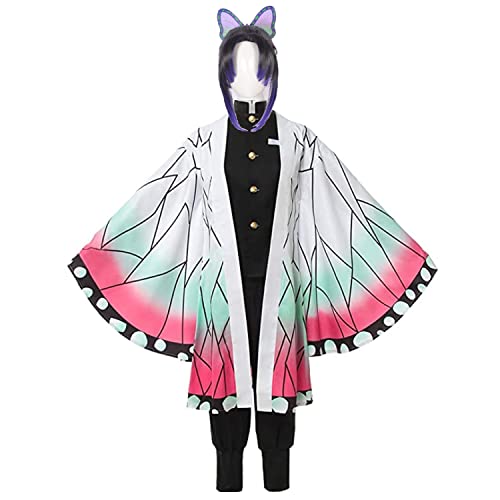 ACTASITEMS Anime Cosplay Kimono Kostüm, Demon Slayer-Kochou Shinobu Erwachsene Größe M von ACTASITEMS