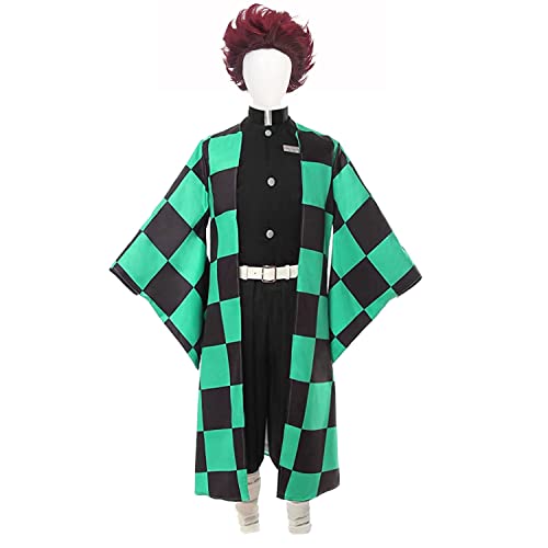 ACTASITEMS Anime Cosplay Kimono Kostüm,Demon Slayer-Kamado Tanjirou Erwachsene Größe XL von ACTASITEMS