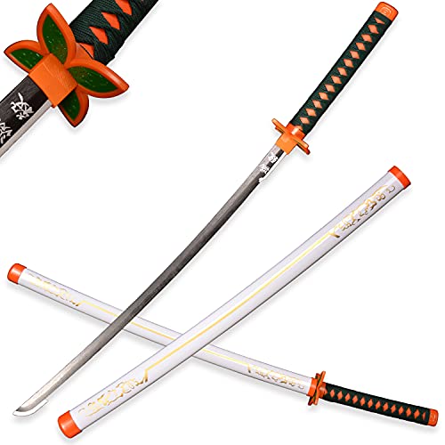ACTASITEMS Japanisches Anime Cosplay Requisit Dämonentöter Holzschwert - 104cm, Katana-Kochou Shinobu-Weiß von ACTASITEMS