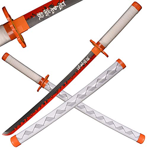 ACTASITEMS Japanisches Anime Cosplay Requisit Dämonentöter Holzschwert - 78cm, Katana-Rengoku Kyoujurou ACTASITEMS Japanisches Anime Cosplay Requisit Dämonentöter Holzschwert - 78cm, Katana-Rengoku Kyoujurou von ACTASITEMS