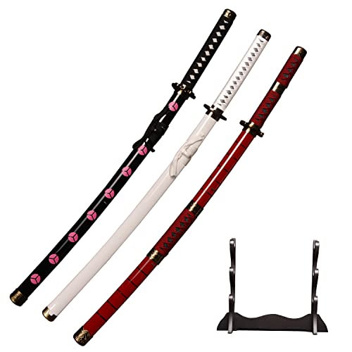 ACTASITEMS Japanisches Zoro Schwerter Anime Cosplay Holzschwert, Katana Kitetsu/shisui/wado ichimonji von ACTASITEMS