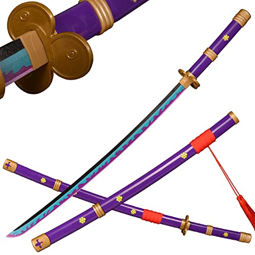 ACTASITEMS Japanisches Zoro Schwerter Anime Cosplay Holzschwert - 104cm,Yama Enma Katana Lila ACTASITEMS Japanisches Zoro Schwerter Anime Cosplay Holzschwert - 104cm,Yama Enma Katana Lila von ACTASITEMS