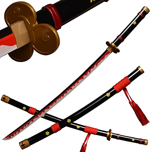 ACTASITEMS Japanisches Zoro Schwerter Anime Cosplay Holzschwert - 104cm,Yama Enma Katana Schwarz ACTASITEMS Japanisches Zoro Schwerter Anime Cosplay Holzschwert - 104cm,Yama Enma Katana Schwarz von ACTASITEMS