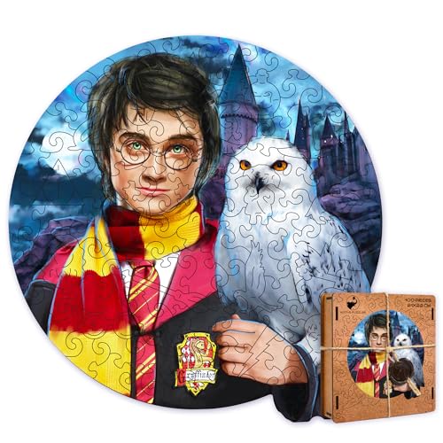 ACTIVE PUZZLES Harry Potter Holzpuzzle mit verschiedenen Motiven 21 x 22 cm, 100 Teile von ACTIVE PUZZLES