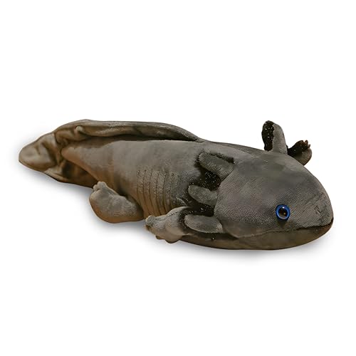 ACTOYS Axolotl Plüschtier, Axolotl Kuscheltier, Plüschfigur, Plüschspielzeug, Weiches Kuscheltier, Ausgestopfte Tiere Deko Geburtstag, Weihnachten, Neujahr, Ostern Geschenke Kinder (Grau 45cm) von ACTOYS