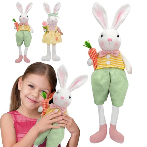 ACTOYS Hase Plüschtier Hase Weicheskuscheltier Hase, Plüschtier Hase mit Schlappohren, Stofftier Hase, Ausgestopfte Tiere Deko, Weihnachten Ostern Hase Geschenke Kinder, Osterhase Plüsch (Grün) von ACTOYS