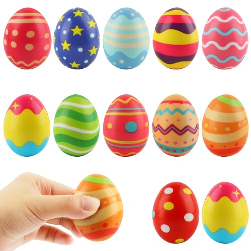 ACTOYS Antistressball Kinder, Stressball, Antistressball, Antistressball Ostereier, 12/24 pcs Ostern Anti Stress Bälle (12A) von ACTOYS