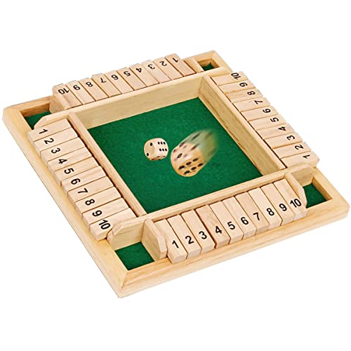ACTOYS Shut The Box Shut The Box Spiel, Brettspiel aus Holz mit 2 Würfel, Klassisch Würfelspiel, Klappbrett Spiel, Würfelbrett, Brettspiele, Mathespiele für Kinder und Erwachsene, 4 Spieler ACTOYS Shut The Box Shut The Box Spiel, Brettspiel aus Holz mit 2 Würfel, Klassisch Würfelspiel, Klappbrett Spiel, Würfelbrett, Brettspiele, Mathespiele für Kinder und Erwachsene, 4 Spieler von ACTOYS