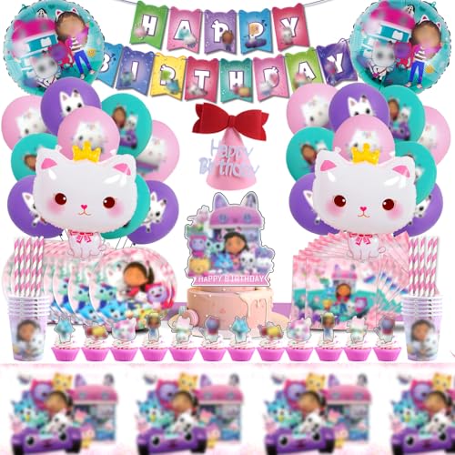Gabb Geburtstag Deko Partyzubehör Set für Kind - Ballons, Kinderfeste Deko, Geburtstagshut, 100 Stück Geschirr Set Gabb Geburtstag Deko Partyzubehör Set für Kind - Ballons, Kinderfeste Deko, Geburtstagshut, 100 Stück Geschirr Set von ACTUALLYX
