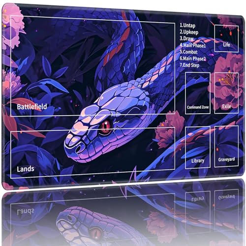 ACWDMKH MTG Spielmatten für Magic The Gathering, Spielmatte für MTG TCG, 61 x 35,6 cm, Brettspiel, Kartenspiel, Sammelkartenspiel, Spielmatte mit Zonen und Aufbewahrungstasche, Mauspad, ACWDMKH MTG Spielmatten für Magic The Gathering, Spielmatte für MTG TCG, 61 x 35,6 cm, Brettspiel, Kartenspiel, Sammelkartenspiel, Spielmatte mit Zonen und Aufbewahrungstasche, Mauspad, von ACWDMKH
