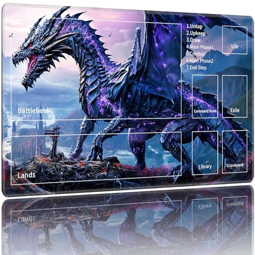 ACWDMKH MTG Spielmatten für Magic The Gathering-Spielmatte, Spielmatte für MTG TCG, 61 x 35,6 cm, Brettspiel, Kartenspiel, Sammelkartenspiel, Spielmatte mit Zonen und Aufbewahrungstasche, Mauspad, ACWDMKH MTG Spielmatten für Magic The Gathering-Spielmatte, Spielmatte für MTG TCG, 61 x 35,6 cm, Brettspiel, Kartenspiel, Sammelkartenspiel, Spielmatte mit Zonen und Aufbewahrungstasche, Mauspad, von ACWDMKH