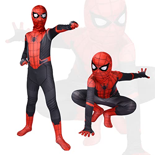 ACWOO Spiderman Kostüm Kinder, Superheld 3D Anime Anzug, Spiderman Bodysuit, Junge MädchenCosplay Halloween Christmas Karneval Party Kostüm (150) von ACWOO