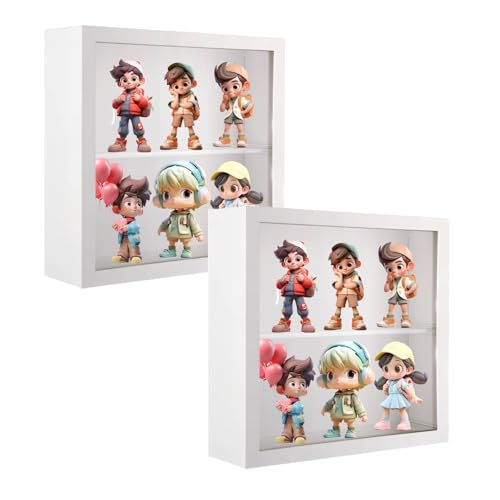 ACXFOND Klare Vitrine für Figuren, Quadratische Wandmontierte Puppen-Aufbewahrungsbox, Verstellbarer Präsentationsständer mit Türstaub ACXFOND Klare Vitrine für Figuren, Quadratische Wandmontierte Puppen-Aufbewahrungsbox, Verstellbarer Präsentationsständer mit Türstaub von ACXFOND