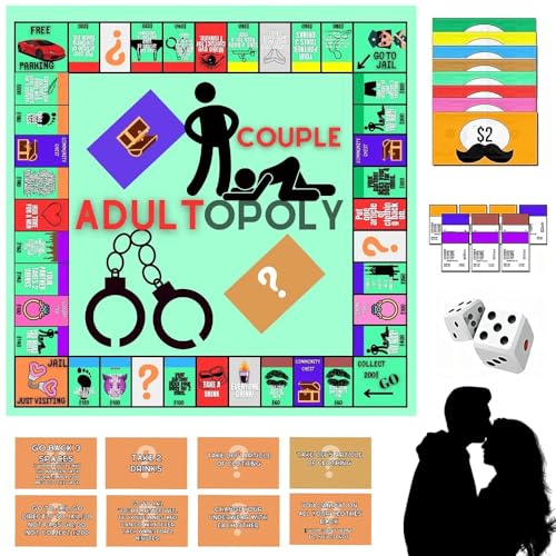 ADDLIVE Adultopoly-Brettspiel, Adultopoly-Brettspiel für Paare, Adultopoly Board Game, Couple Board Game, Monopoly Adult Couple, Brettspiel-Requisiten Zum Aufheizen Der Gefühle für Paare ADDLIVE Adultopoly-Brettspiel, Adultopoly-Brettspiel für Paare, Adultopoly Board Game, Couple Board Game, Monopoly Adult Couple, Brettspiel-Requisiten Zum Aufheizen Der Gefühle für Paare von ADDLIVE