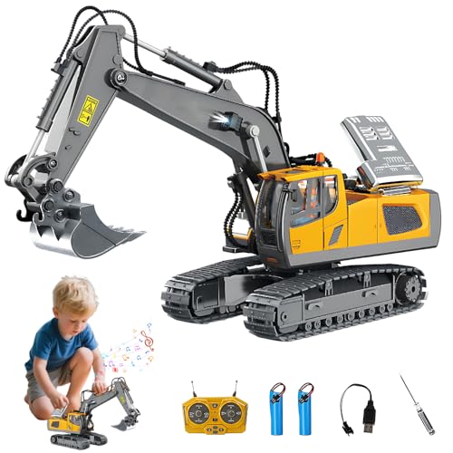 ADDLIVE Ferngesteuerter Bagger, 1 : 20 Bagger Spielzeug, 2,4 GHz Wiederaufladbar Ferngesteuertes Auto Ba-gger, RC Ba-gger mit Licht Ton und Metallschaufel, 680° Drehung, Ferngesteuertes Auto 3 Jahre ADDLIVE Ferngesteuerter Bagger, 1 : 20 Bagger Spielzeug, 2,4 GHz Wiederaufladbar Ferngesteuertes Auto Ba-gger, RC Ba-gger mit Licht Ton und Metallschaufel, 680° Drehung, Ferngesteuertes Auto 3 Jahre von ADDLIVE