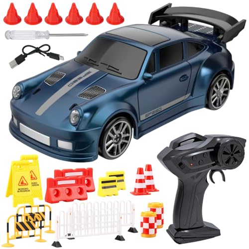 ADDLIVE Ferngesteuertes Auto, 1:64 Drift Car, 4WD Tabletop RC Drift Car, RC Auto 15 KM/H mit LED Leuchten, Fernbedienung, Schraubendreher und 20 Straßensperren, Ferngesteuertes Au-to ab 3 Jahre ADDLIVE Ferngesteuertes Auto, 1:64 Drift Car, 4WD Tabletop RC Drift Car, RC Auto 15 KM/H mit LED Leuchten, Fernbedienung, Schraubendreher und 20 Straßensperren, Ferngesteuertes Au-to ab 3 Jahre von ADDLIVE