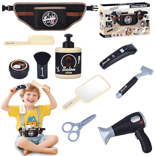 Friseur Set Kinder, 10 Stück Friseurkoffer Kinder, Frisör Spielzeug Kin-der, Kind-er Friseur Set mit Simulations Haartrockner, Haarschlamm Box Se-t usw Frise-ur Zubehör, Rollenspiele für Freunde von ADDLIVE