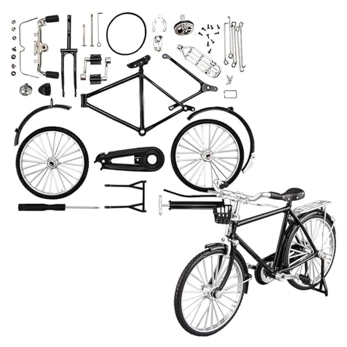 ADERN Fahrradmodellmaßstab | 1/10 Simulation Metall Fahrrad Zappeln Fahrrad Spielzeug | 51 Stück Miniatur-Fahrradspielzeug | Retro-Fahrradmodell-Ornament für Kinder von ADERN