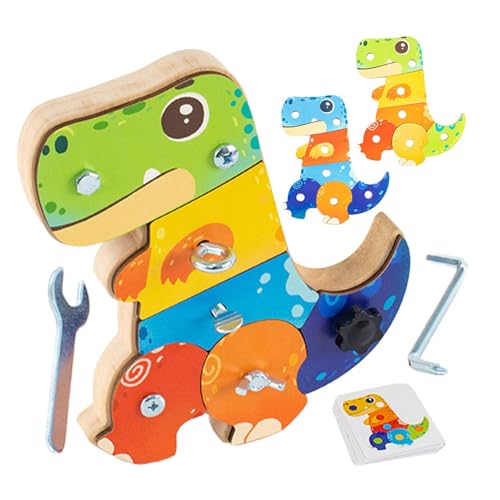 Schraubenspielzeug für Kinder, Sensorikbrett für Kinder - Schraubenspielzeug aus Holz für Kinder - Niedliches Mehrzweck-Schraubspielzeug, farbenfrohes Lernspielzeug für die Auge-Hand-Koordination von ADERN