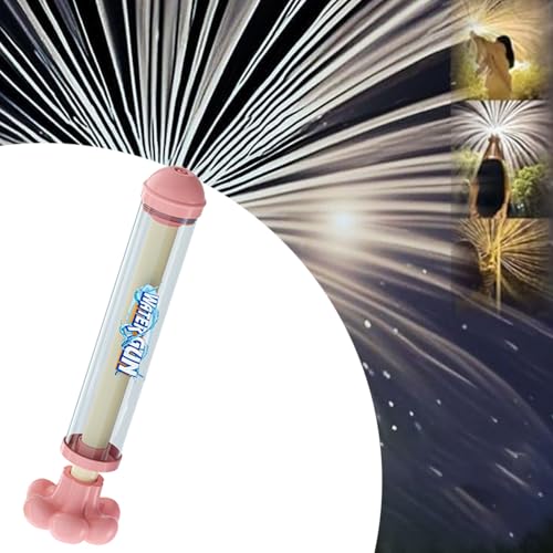 Firework Water Gun, Pusher Type Fun Fireworks Water Jet Spray Toy,Firework 𝐖𝐚𝐭𝐞𝐫 Spray Gun, High Pressure Pull-Out Sprinkler Spray Toys, Fireworks Style 𝐖𝐚𝐭𝐞𝐫 Spray Props Suitable (Pink) von ADFUGE