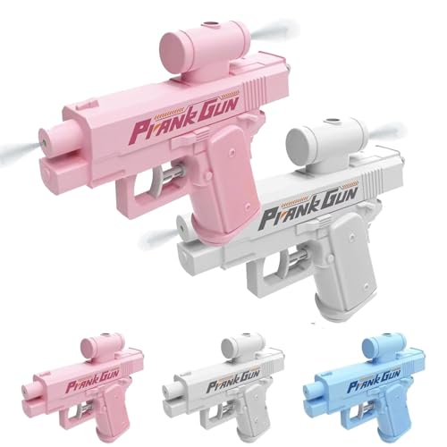 Prank Water Gun,Prank Gun,Double-Sided Reverse Water 𝐆𝐮𝐧,Prank Squirt Guns,from Front and Back (Pink+White) von ADFUGE